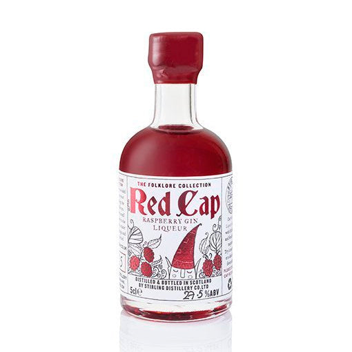 A mini bottle of Red Cap liqueur.