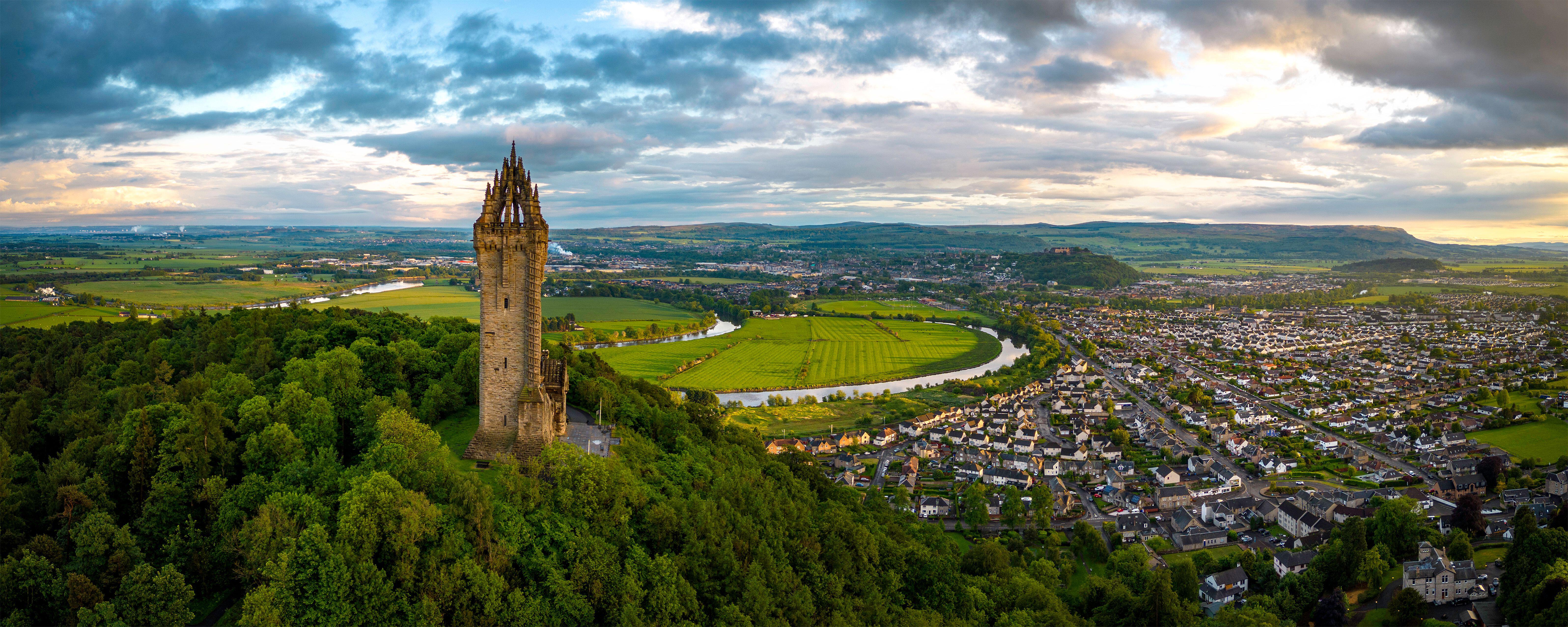 The Wallace Monument towering over Stirling