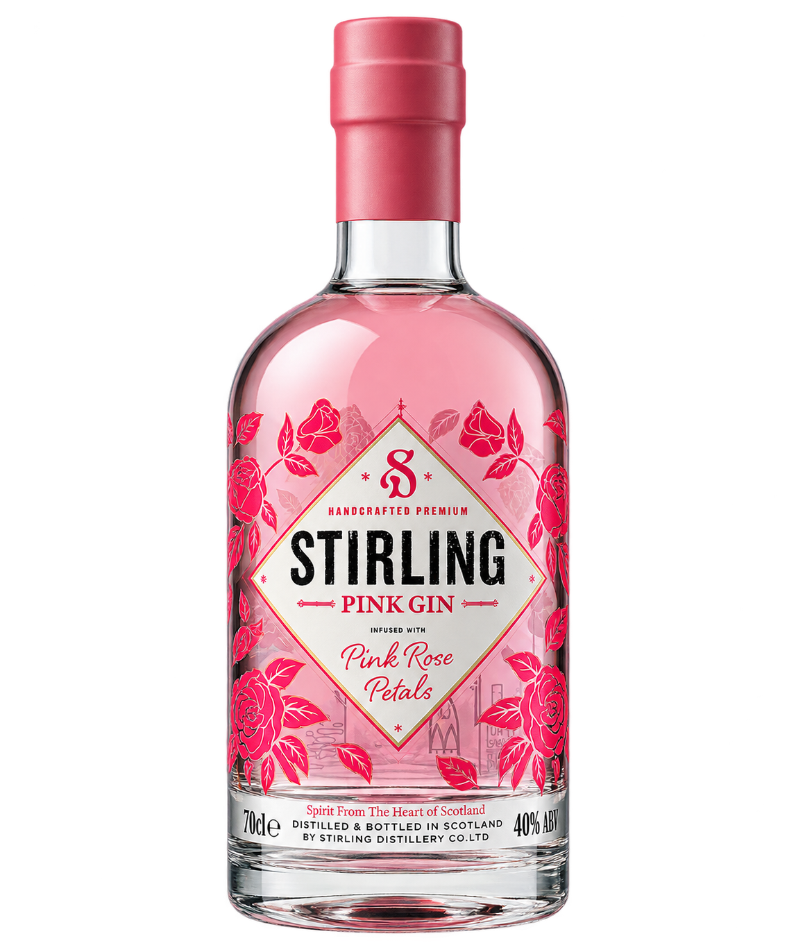 ★【終売】【製造終了】スターリング ジン STIRLING GIN Scottish Pink Gin, Rose & Grapefruit | Stirling Distillery