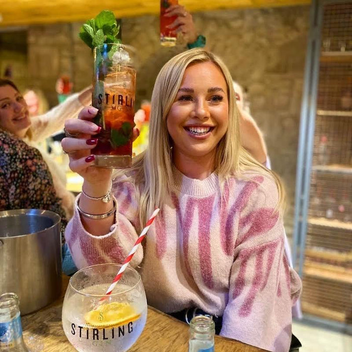 A welcome cocktail at Stirling Distillery