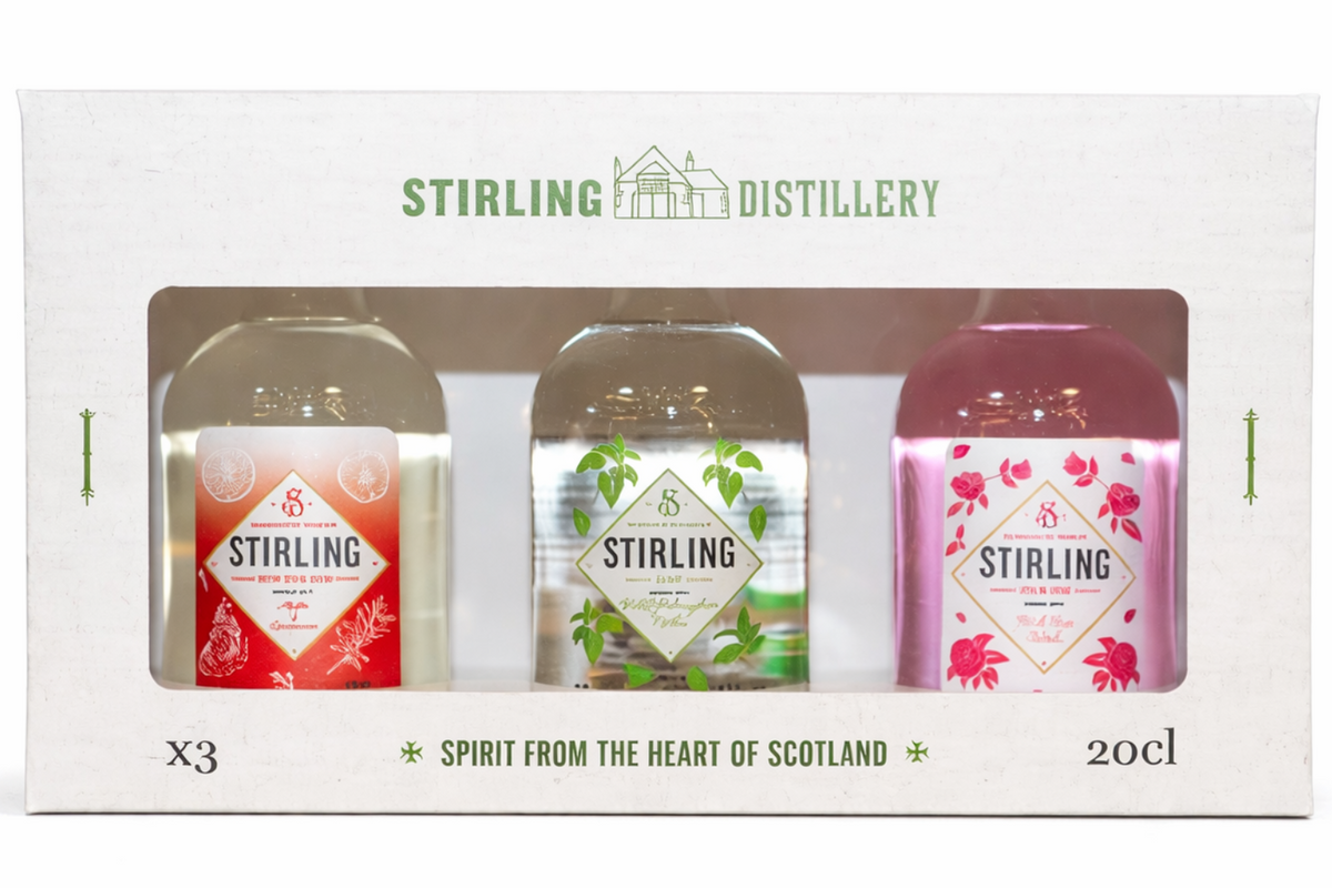 Stirling Gin 3 x 20cl Gift Pack | Scottish Gin Trio