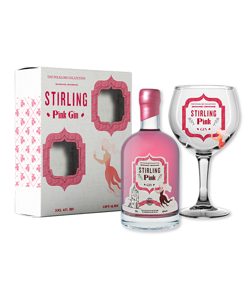 Stirling Pink Gin Gift Set, Scottish Gin Gift Set