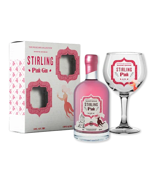 Stirling Pink Gin Gift Set, Scottish Gin Gift Set